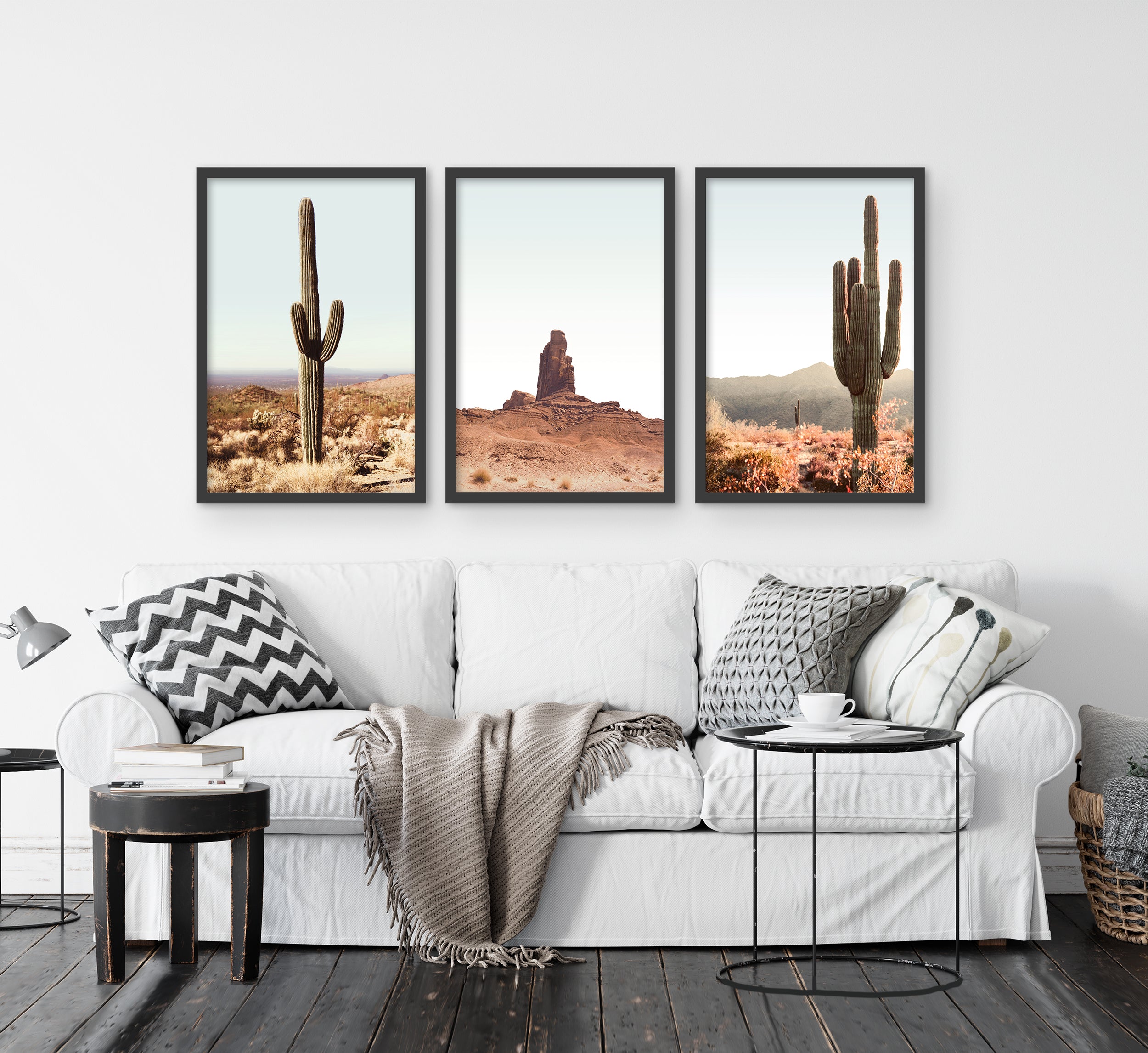 Desert Road Gallery Wall, Set of 3 outlets Photography Prints, Roadtrip Travel Landscape Home Decor, Blue Sky Backcountry, Rustic Vertical Art