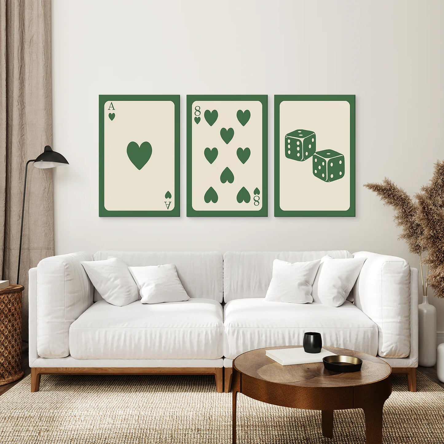 Canvas Trendy Art Decor. Stretched Canvas Over the Sofa.