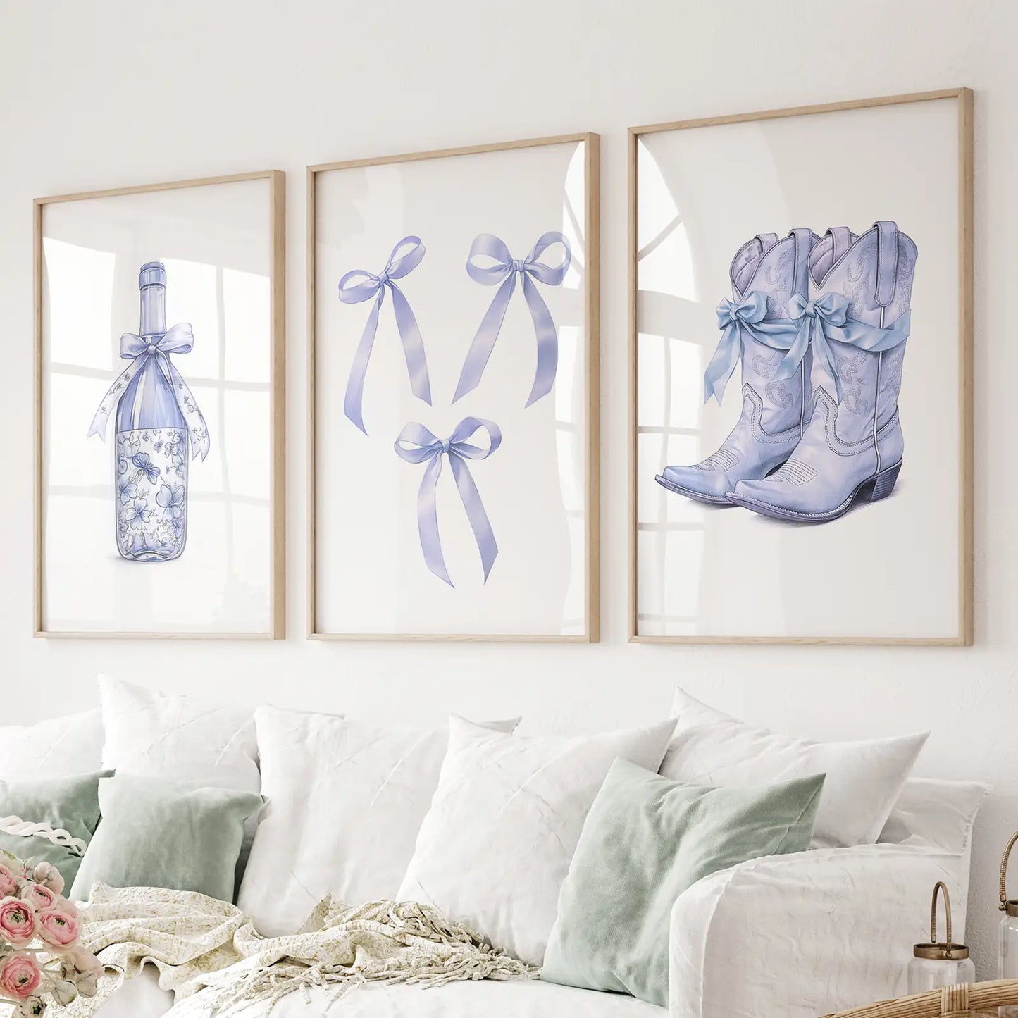 Minimalist Southern Wall Art Poster Modern Decor. Thinwood Frames for Living Room.