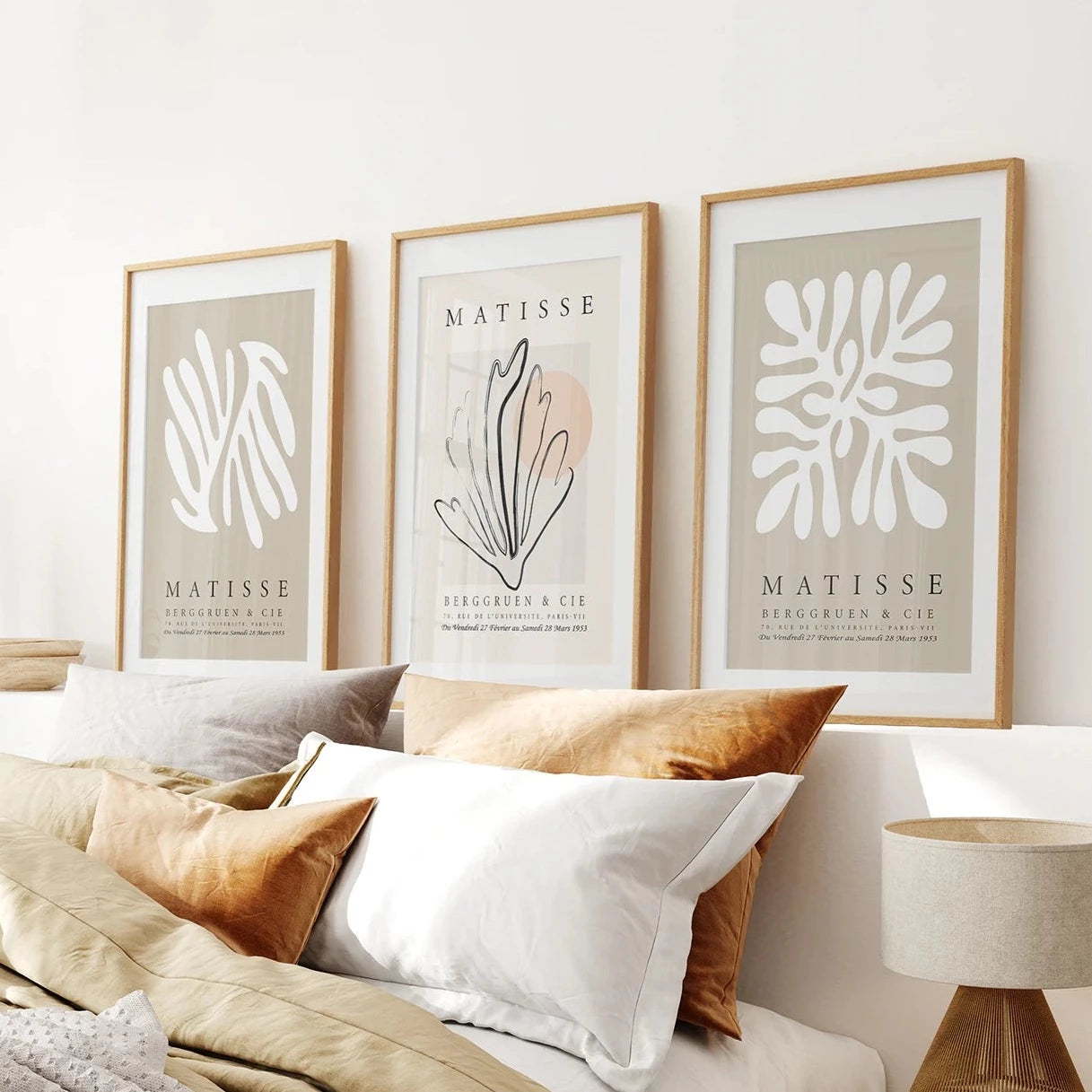 Set of 3 Henri Matisse Prints Artistic Neutral Wall Art