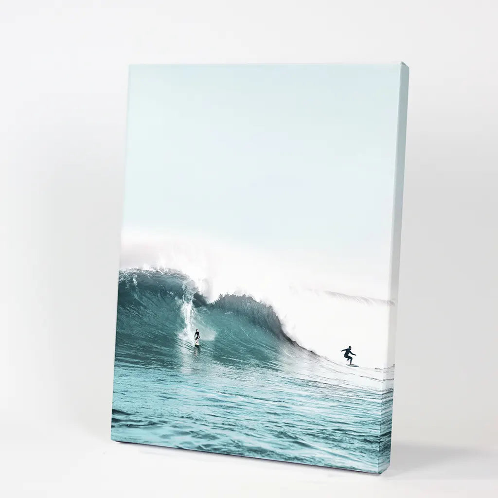 California Blue Surfing Waves Wall Art Print. Canvas Print