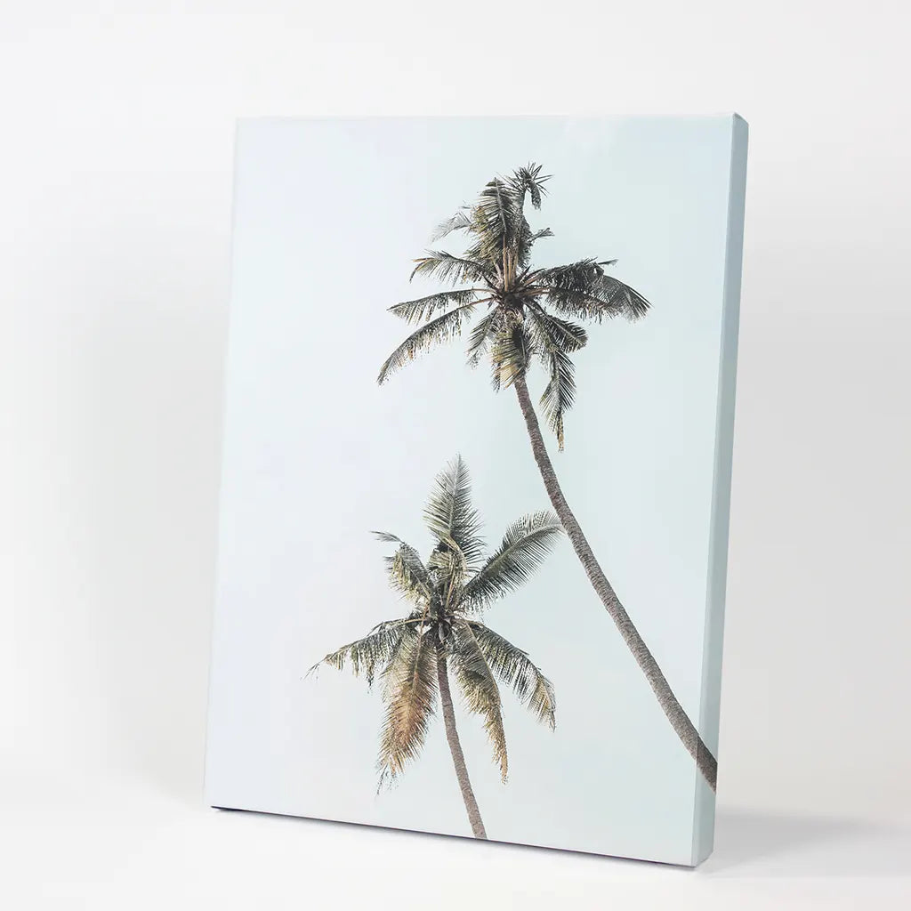 California Tropical Themed Wall Decor. Large Palm Trees. Canvas Print