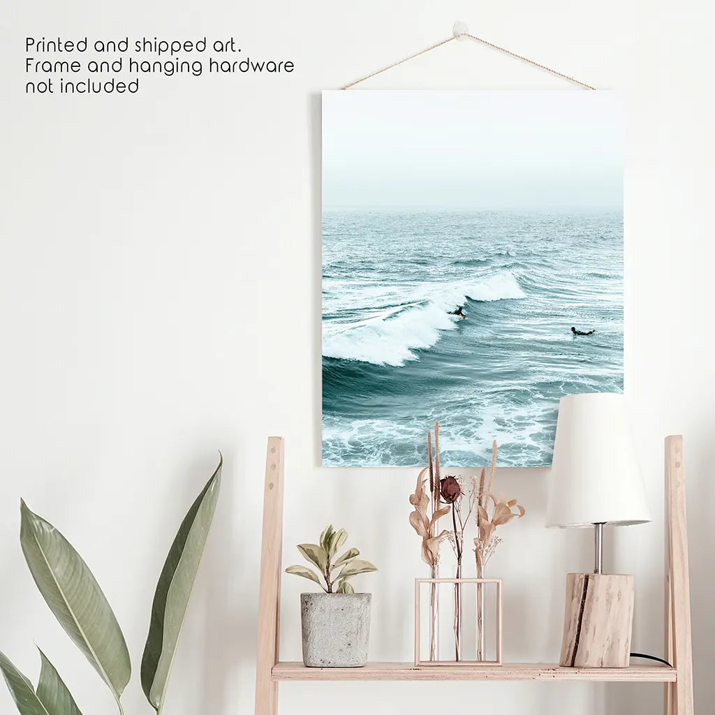 Large Blue Sea Waves. Nautical Themed Print. Unframed Print