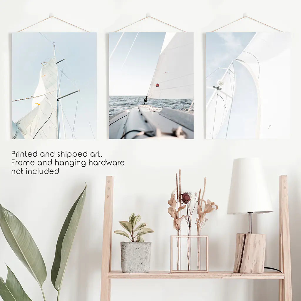 Nautical 3 Pieces Print. Sailing, Yacht. Unframed Prints