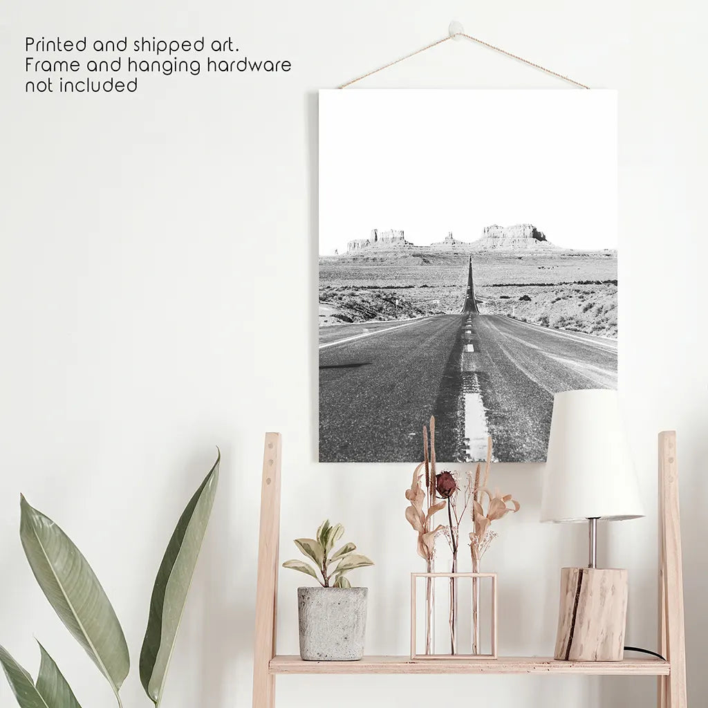 Utah Travel Wall Art Print. Desert Road. Unframed Print