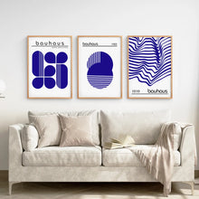Load image into Gallery viewer, Y2K Room Decor Bauhaus Trendy Large Wall Art. Thinwood Frames Over the Coach.
