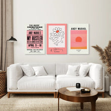 Load image into Gallery viewer, Set of 3 Keith Haring Canvas Wall Art. Wrapped Canvas Above the Sofa.
