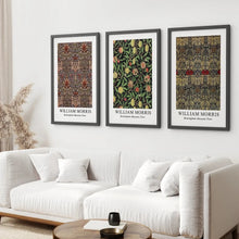 Load image into Gallery viewer, Trendy Printable Wall Decor Art Nouveau Prints. Black Frames Over the Coach.
