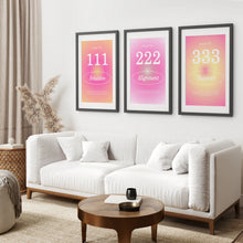 Load image into Gallery viewer, Trendy Dorm Wall Art. Gradient Aura Angel Poster. Black Frames with Mat for Living Room.
