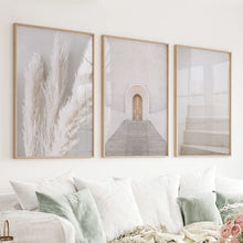 Load image into Gallery viewer, Contemporary Aesthetic Wall Art. Pampas Grass, Stairs, Door
