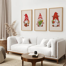 Load image into Gallery viewer, Christmas Elf Large Prints Nursery Art. Thin Wood Frames for Living Room.
