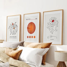 Load image into Gallery viewer, Bauhaus Gallery Wall Decor Set.Thinwood Frames with Mat for Bedroom.
