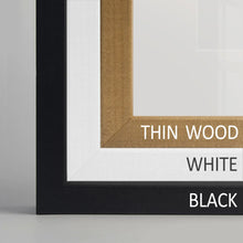 Load image into Gallery viewer, Frame Profiles. Thin Wood, Black, White
