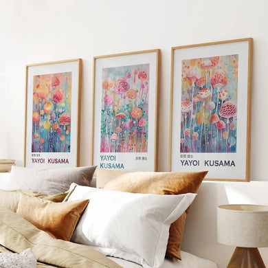 Gifts For New Home Modern Wall Art Poster. Thinwood Frames Over the Bed.