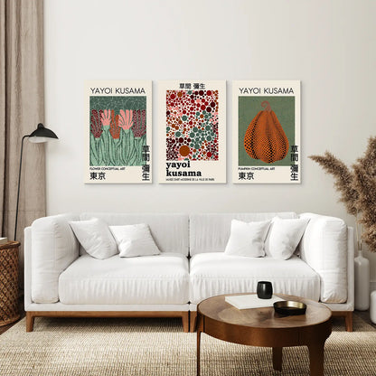 Best Selling Japandi Art Decor Canvas Set. Stretched Canvas Above the Sofa.