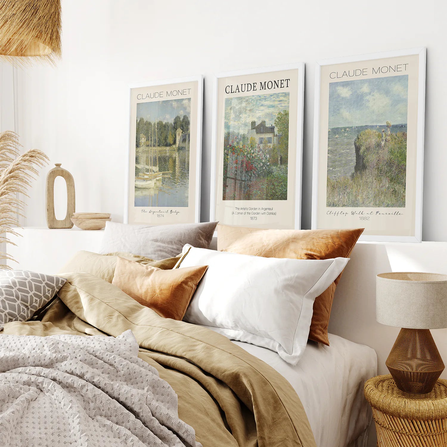 Gallery Quality Art Exhibition Print Poster. White Frames for Bedroom.