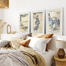 Load image into Gallery viewer, Japanese Home Decor Print Poster. White Frames for Bedroom.
