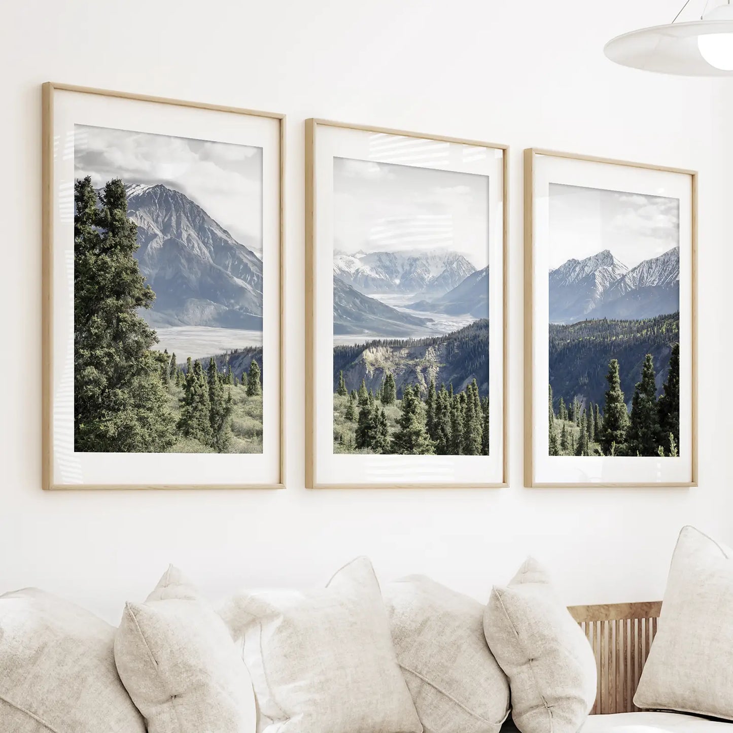 Kluane National Park Wilderness Nature Triptych. Mountains Prints