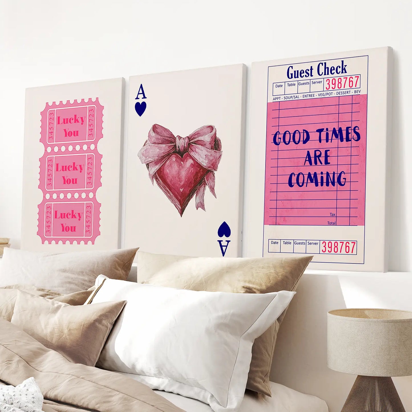 Preppy Stuff Popular Gifts for Teen Girl Wall Prints. Stretched Canvas for Bedroom.