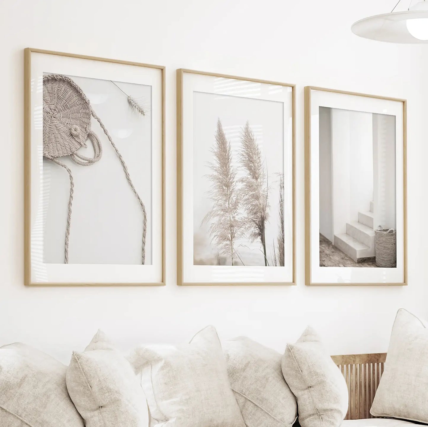 Natural Tones Boho Minimalist Wall Decor. Pampas Grass