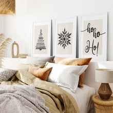 Load image into Gallery viewer, Farmhouse Christmas Print Poster Art. White Frames for Bedroom.
