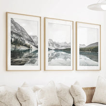 Load image into Gallery viewer, Moraine Lake Nature 3 Piece Wall Art. Nordic Mountain Prints
