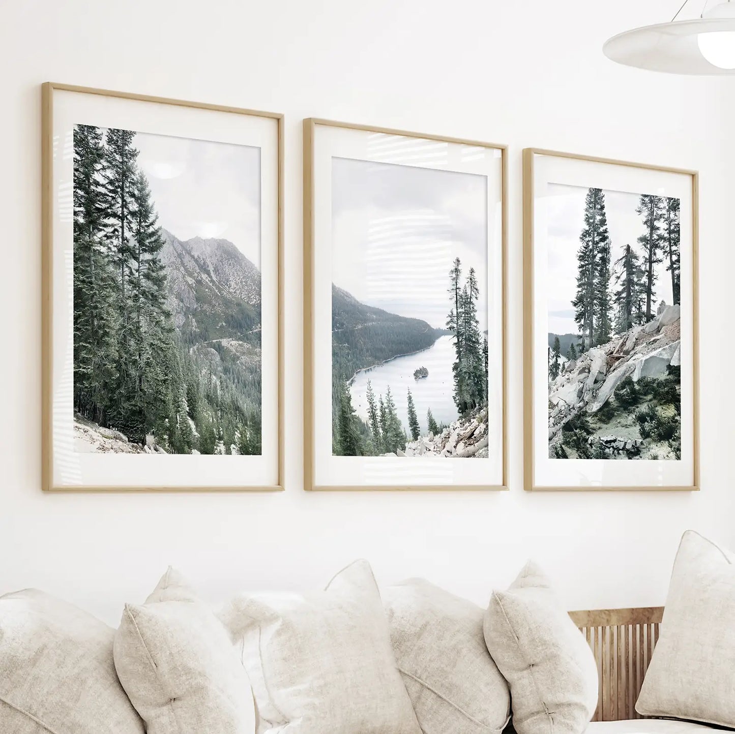 Lake Tahoe, Sierra Nevada. 3 Piece Wall Art