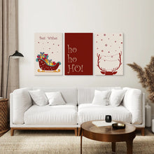 Load image into Gallery viewer, Reindeer Holiday Gift Wall Art Canvas  Decor.Stretched Canvas Above the Sofa.
