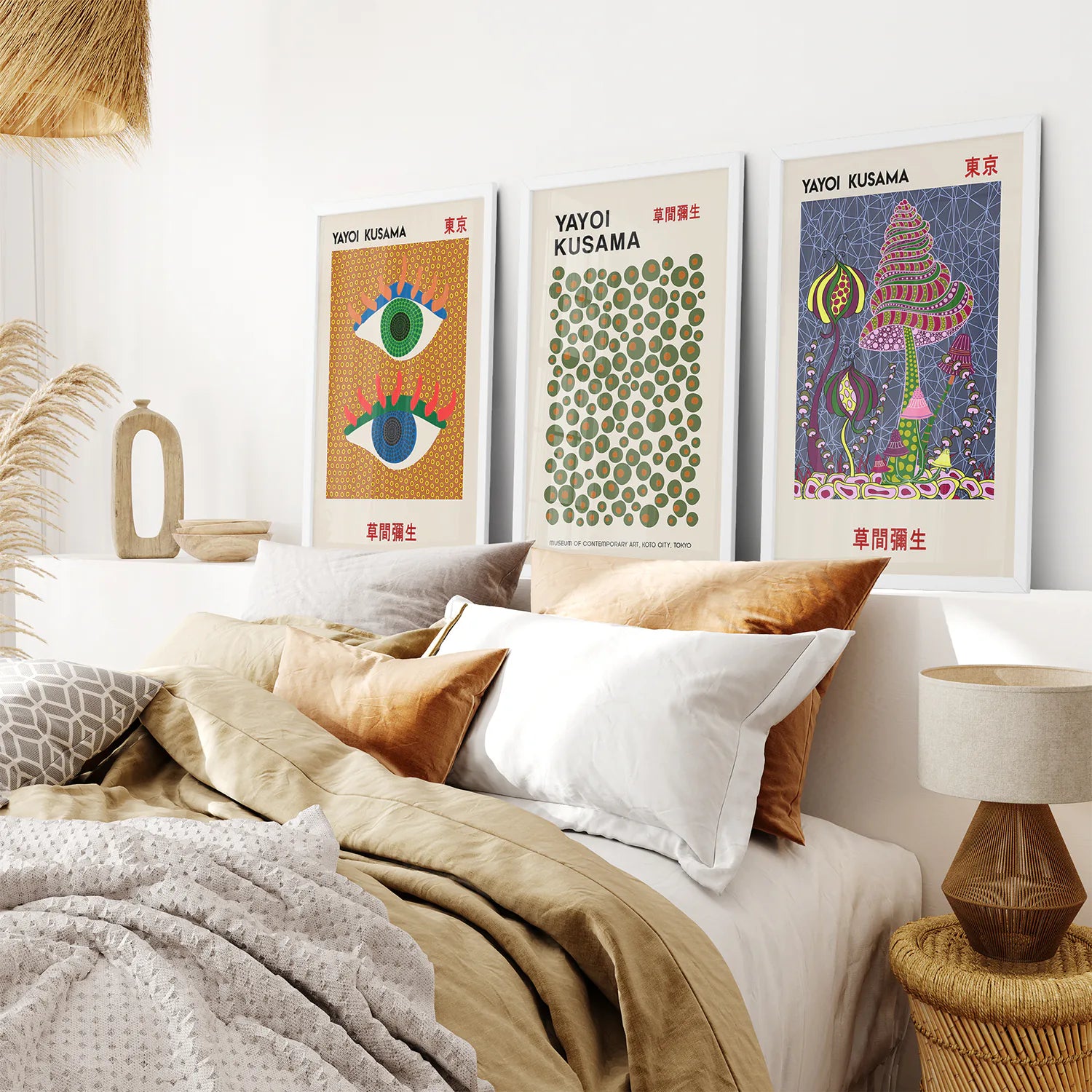 Y2K Decor. Best Selling Home Decor Art Set. White Frames for Bedroom.