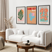 Load image into Gallery viewer, Flower Market Los Angeles Y2K Poster Art. Black Frames Above the Sofa.
