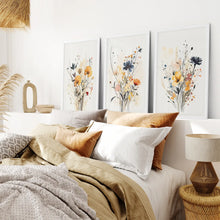 Load image into Gallery viewer, Watercolor Prints Botanical Wall Art Set. White Frames for Bedroom.
