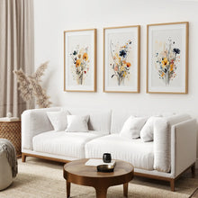 Load image into Gallery viewer, Neutral Colors Modern Farmhouse Decor. Thinwood Frames with Mat Above the Sofa.

