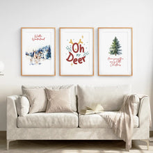 Load image into Gallery viewer, Winter Wonderland Christmas Wall Art Prints Set
