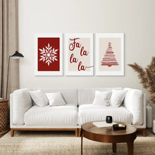 Load image into Gallery viewer, Holiday Xmas Canvas Wall Art. Stretched Canvas Over the Coach.
