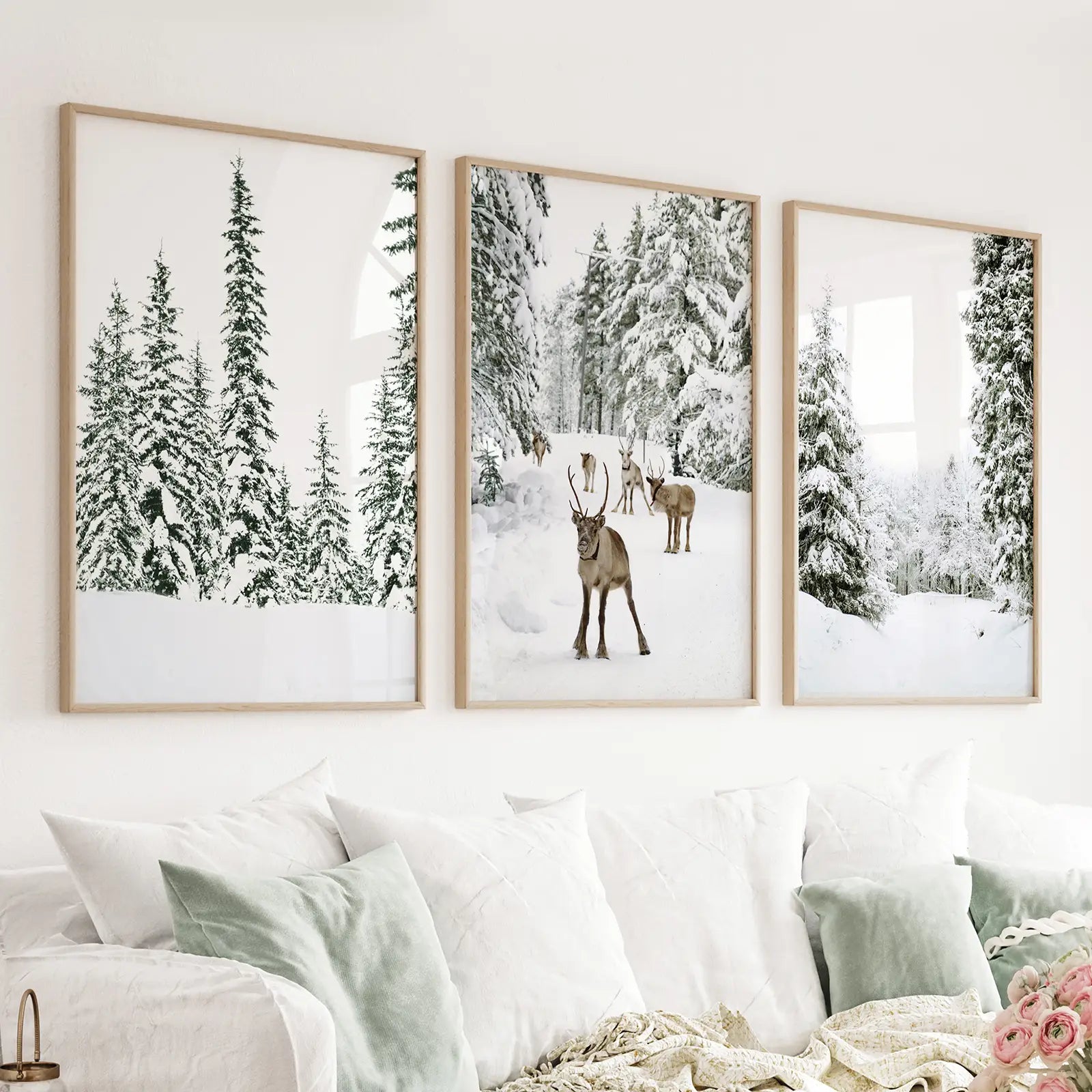 https://wallartset.com/cdn/shop/files/Winter-Snowy-Landscape-Wall-Art-Fawn-Photo-AL303-thin-wood-frame-living-room.webp?v=1713793366