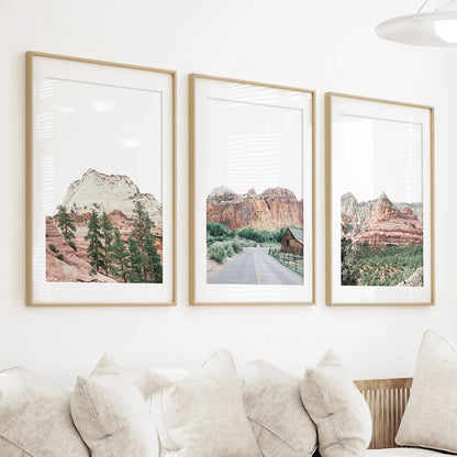 US National Park Wall Art. Zion, Sedona, Capitol Reef Torrey