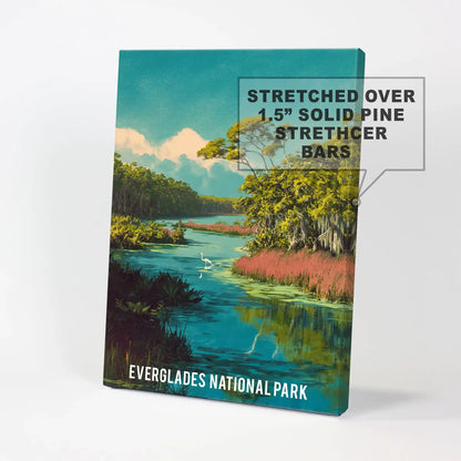 A ready-to-hang Everglades river canvas shows off fresh greens and blues, delivering an easy wall statement full of calm color.