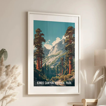 General Grant Tree large wall art in a white matted frame settles by the living room reading chair, bringing the majesty of an ancient sequoia inside.