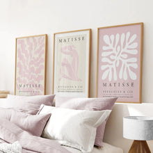 Load image into Gallery viewer, 3 Piece Blush Pink Matisse Wall Art Set
