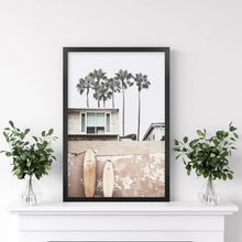 Load image into Gallery viewer, California Coastal Lifestyle Print. Summer Beach. Black Frame
