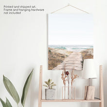 Load image into Gallery viewer, Pastel Beach Pathway Wall Decor. Modern Boho. Unframed Print
