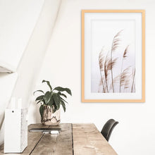 Load image into Gallery viewer, Beige Dried Grass Print. Summer Field. Wood Frame with Mat
