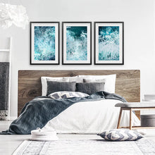 Load image into Gallery viewer, 3 Piece Blue Minimalist Ocean Waves Large Wall Decor
