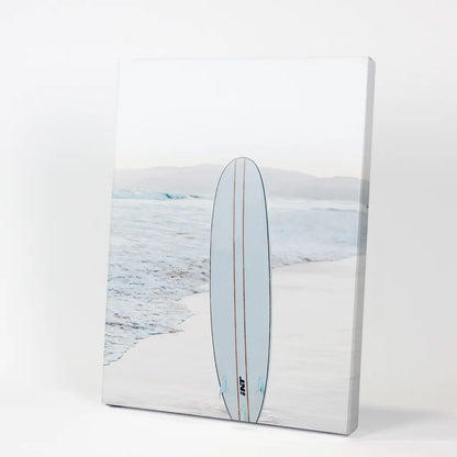 Blue Surfboard Print. California Beach Theme. Canvas Print