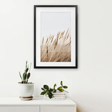 Load image into Gallery viewer, Bohemian Pampas Grass Print. Nature Inspired Theme. Black Frame with Mat
