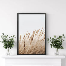 Load image into Gallery viewer, Bohemian Pampas Grass Print. Nature Inspired Theme. Black Frame
