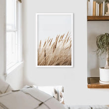 Load image into Gallery viewer, Bohemian Pampas Grass Print. Nature Inspired Theme. White Frame
