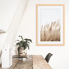 Load image into Gallery viewer, Bohemian Pampas Grass Print. Nature Inspired Theme. Wood Frame with Mat
