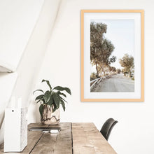 Load image into Gallery viewer, Boho Chic Wall Decor. Coastal Travel Theme. Wood Frame with Mat
