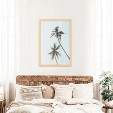 Load image into Gallery viewer, California Tropical Themed Wall Decor. Large Palm Trees. Wood Frame
